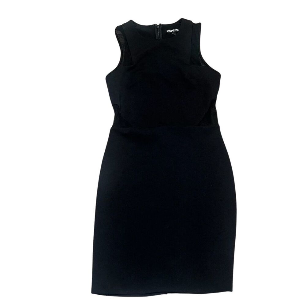 Express Women's Black Sleeveless Knee-Length Dress Size 2